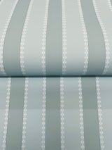 Tilford Harbor Blue by Antonina Vella Awning Stripe Wallpaper – York Designer Series VP1375