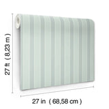 Tilford Harbor Blue by Antonina Vella Awning Stripe Wallpaper – York Designer Series VP1375
