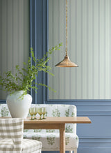 Tilford Harbor Blue by Antonina Vella Awning Stripe Wallpaper – York Designer Series VP1375