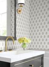Sylvie Neutral by Antonina Vella Floral Wallpaper – York Designer Series VP1382