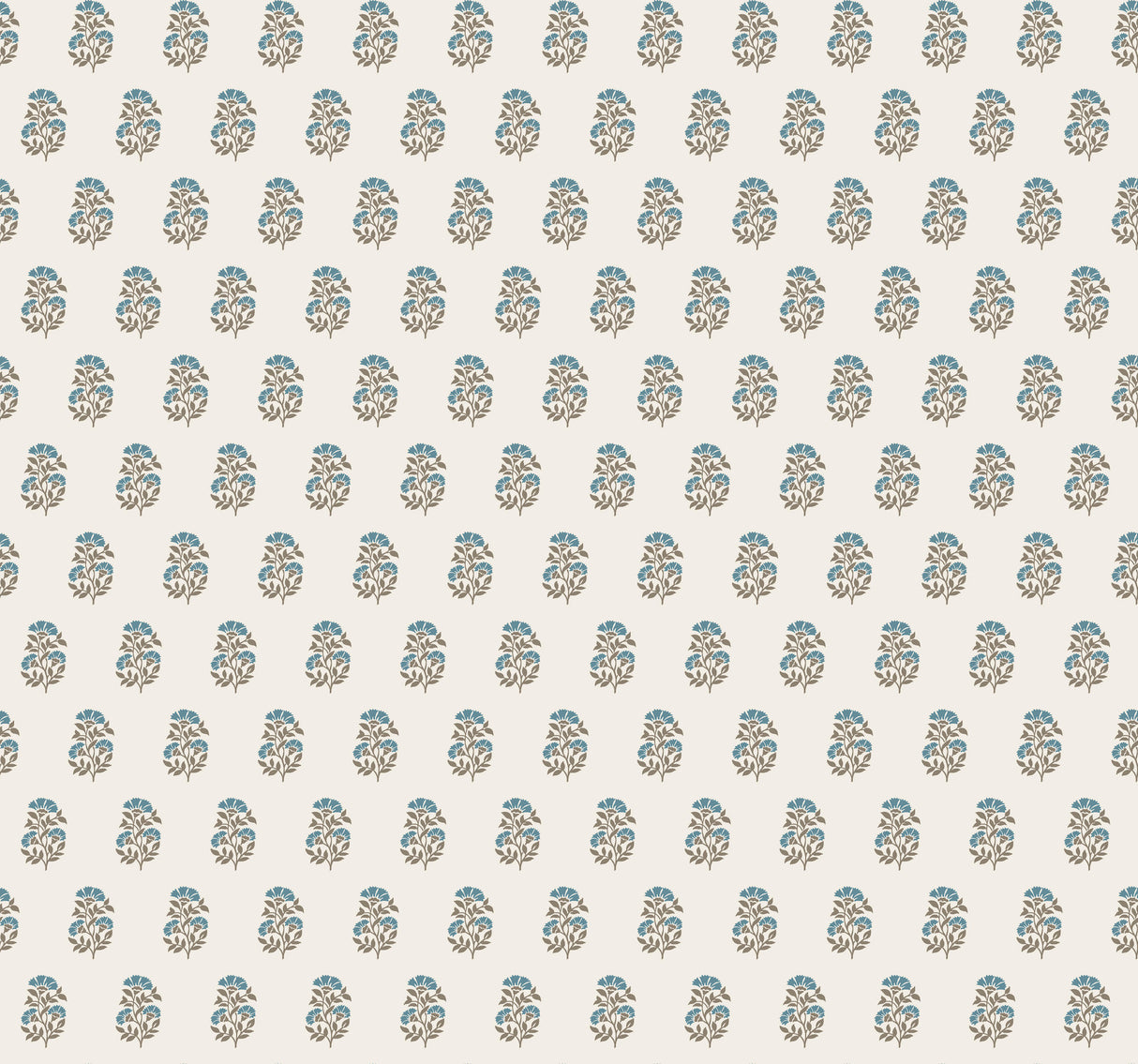 Sylvie Teal Floral Wallpaper VP1383 by Antonina Vella for York Designer Series