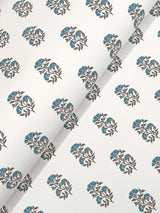 Sylvie Teal Floral Aegean & Mink by Antonina Vella Botanical Wallpaper – York Designer Series VP1383