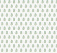 Sylvie Green Floral Wallpaper by Antonina Vella, 27 in x 27 ft roll, small floral sprigs in aqua and green on white