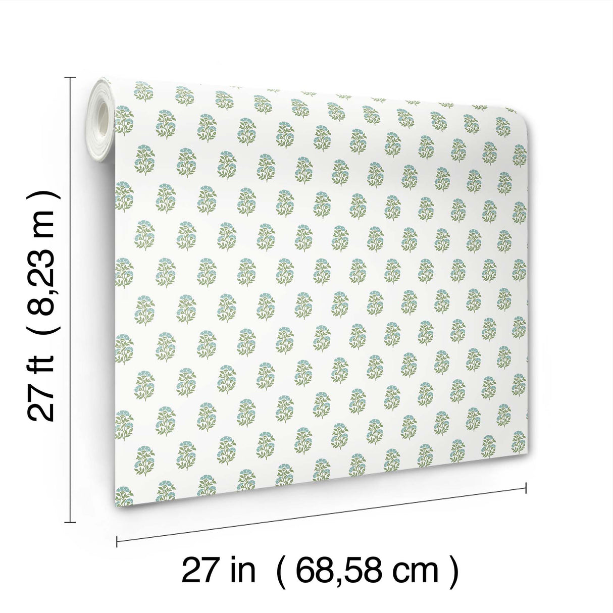 Sylvie Green by Antonina Vella Floral Wallpaper – York Designer Series VP1385