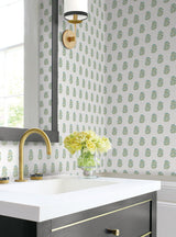 Sylvie Green by Antonina Vella Floral Wallpaper – York Designer Series VP1385