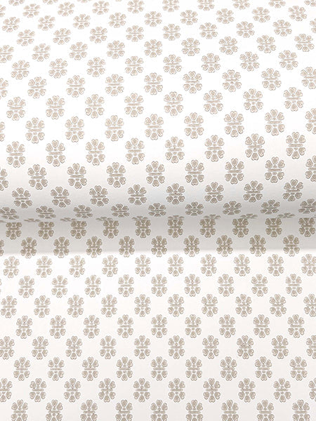 Brioni Beige by Antonina Vella Floral Stamp Wallpaper – York Designer Series VP1393