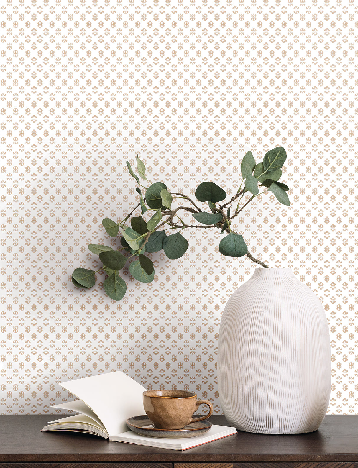 Brioni Rose Floral Stamp Pink by Antonina Vella Wallpaper – York Designer Series VP1394