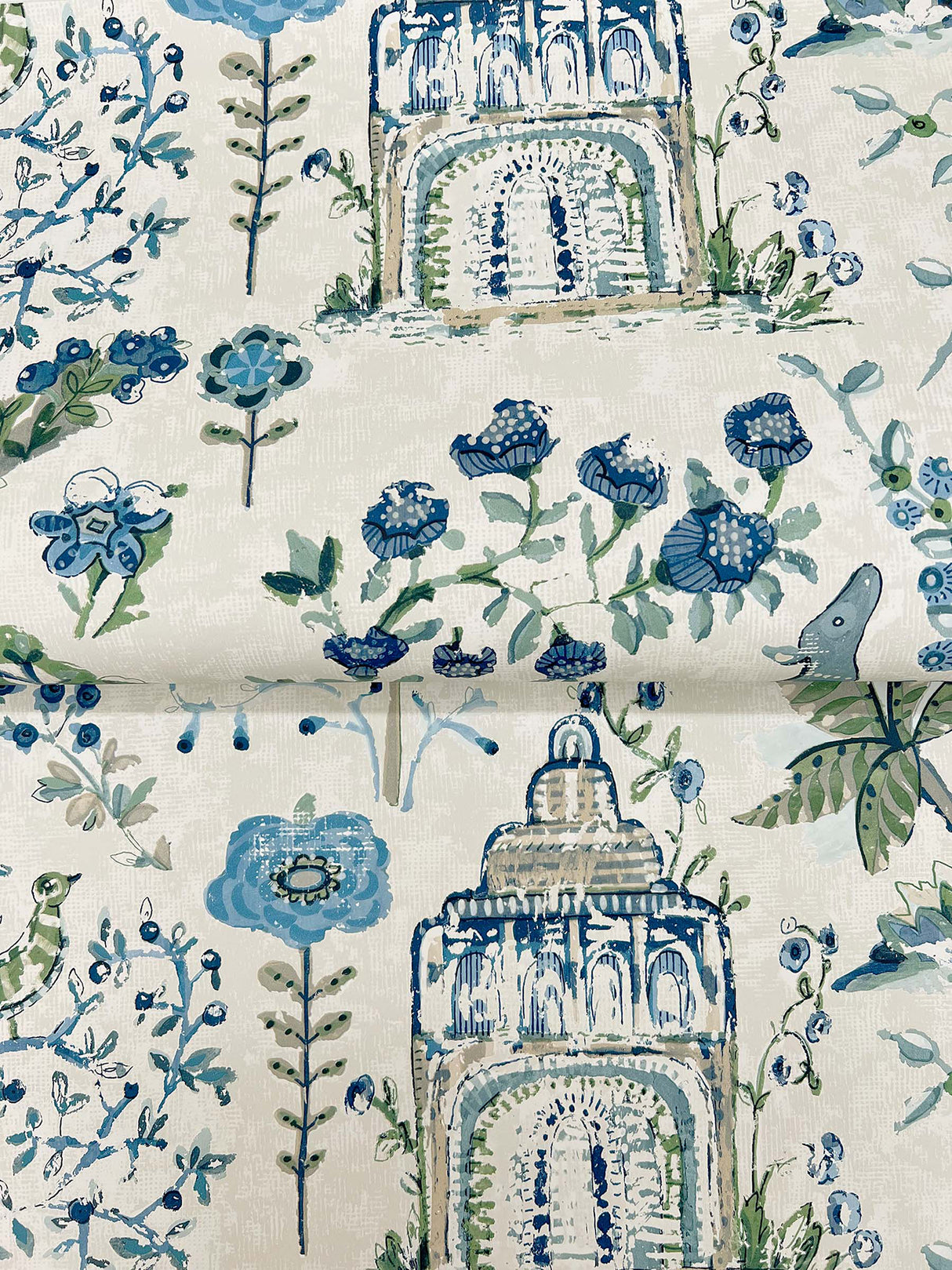Parc Sapphire by Antonina Vella Botanical Wallpaper – York Designer Series VP1402