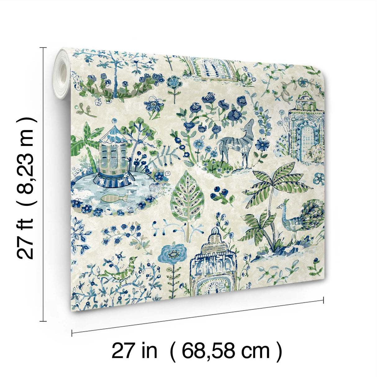 Parc Sapphire by Antonina Vella Botanical Wallpaper – York Designer Series VP1402