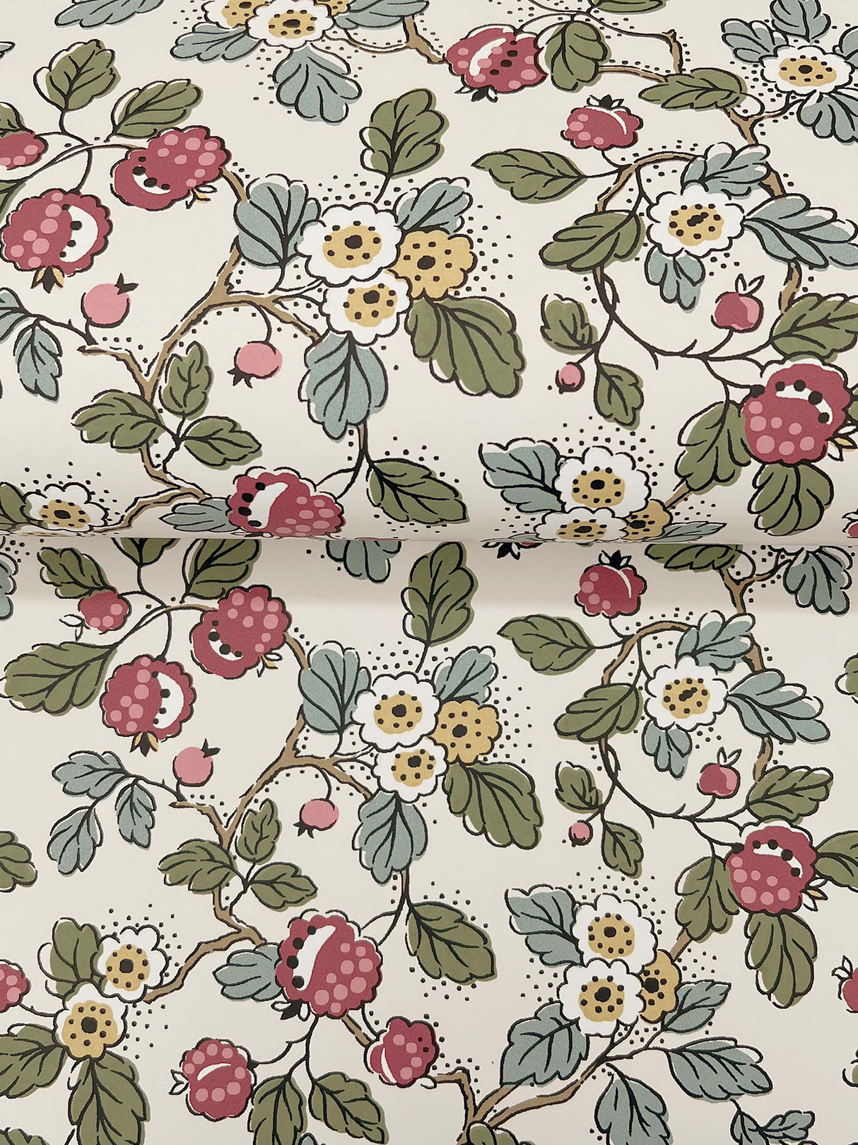 Framboise Merlot by Antonina Vella Berry Vines Wallpaper – York Designer Series VP1411