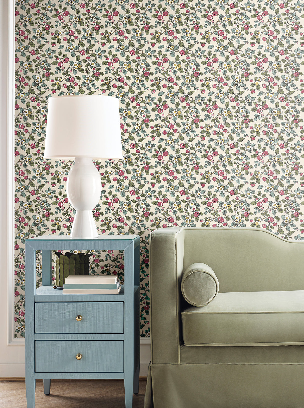 Framboise Merlot by Antonina Vella Berry Vines Wallpaper – York Designer Series VP1411
