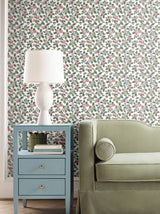 Framboise Pink by Antonina Vella Botanical Berry Vines Wallpaper – York Designer Series VP1412