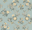 Genevieve Harbor Blue Floral Trail Wallpaper by Antonina Vella - VP1422