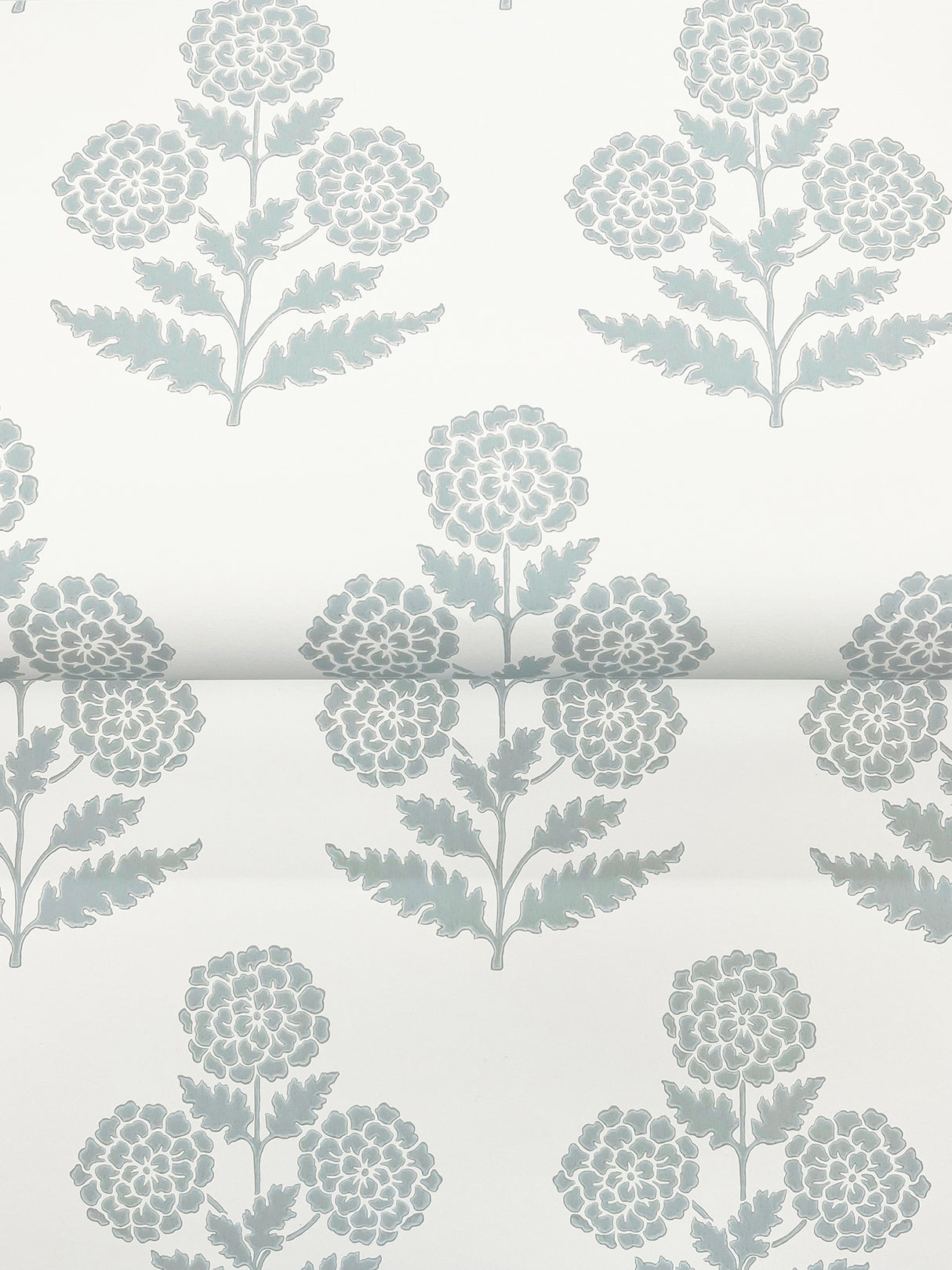 Souci Light Blue by Antonina Vella Marigolds Wallpaper – York Designer Series VP1431