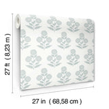 Souci Light Blue by Antonina Vella Marigolds Wallpaper – York Designer Series VP1431