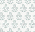 Souci Light Blue Marigolds Wallpaper by Antonina Vella, 27 in x 27 ft bolt