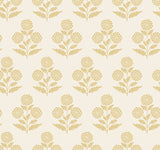 Souci Butter Marigolds Wallpaper in Saffron by Antonina Vella VP1432