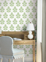 Souci Green by Antonina Vella Marigolds Wallpaper – York Designer Series VP1436