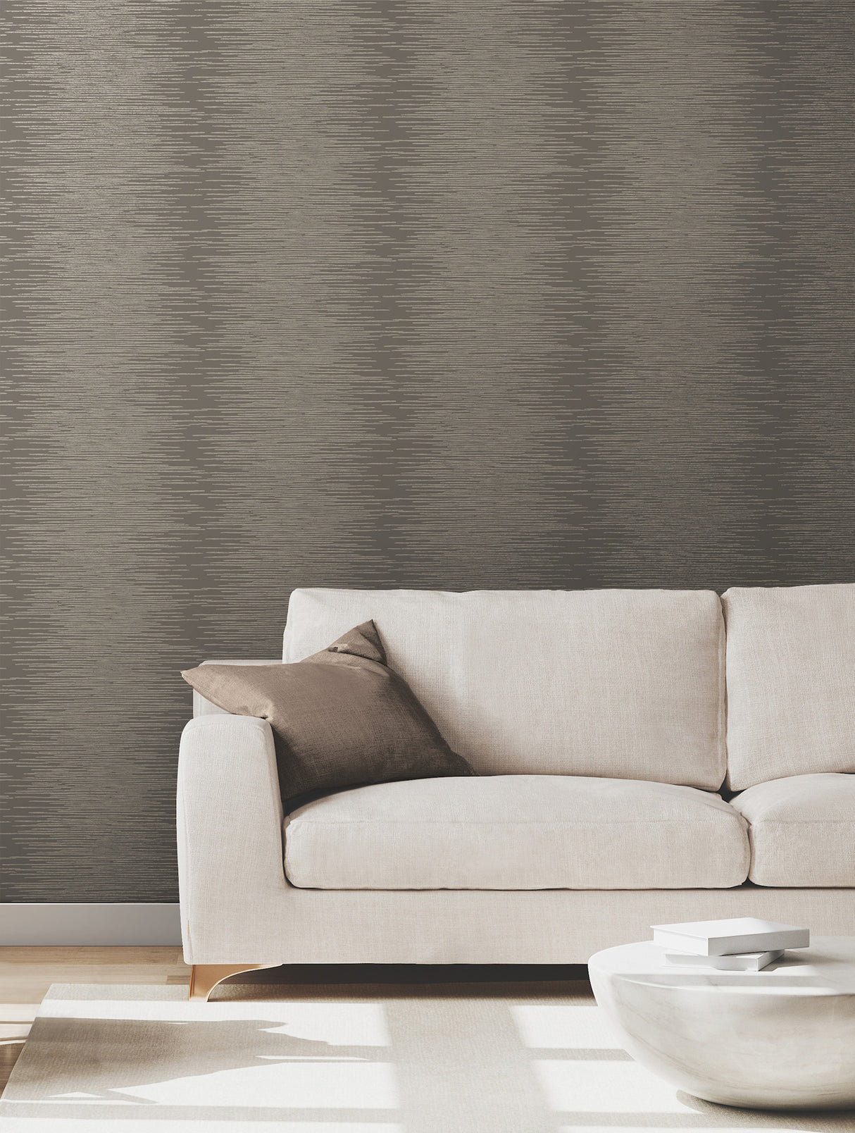 Operetta Stone by Ronald Redding Metallic Columns Wallpaper- York Designer Series VR1505