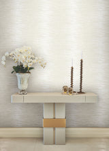 Operetta White by Ronald Redding Metallic Columns Wallpaper- York Designer Series VR1506