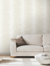 Operetta White by Ronald Redding Metallic Columns Wallpaper- York Designer Series VR1506