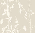 Ginkgo Silhouette Taupe Cork Wallpaper by Ronald Redding