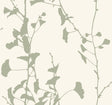 Ginkgo Silhouette sage cork wallpaper by Ronald Redding, 27 in x 27 ft bolt