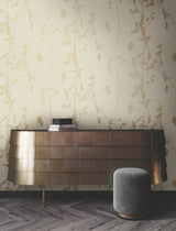 Ginkgo Silhouette Neutral by Ronald Redding Cork Wallpaper- York Designer Series VR1511