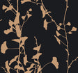 Ginkgo Silhouette black and gold cork wallpaper – VR1512