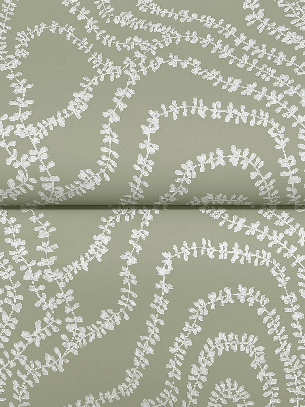 String of Pearls Sage by Ronald Redding Vine Wallpaper – York Designer Series VR1513