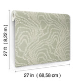 String of Pearls Sage by Ronald Redding Vine Wallpaper – York Designer Series VR1513
