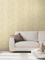 String of Pearls Butter by Ronald Redding Vine Wallpaper – York Designer Series VR1515