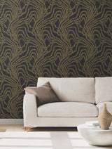 String of Pearls Gold by Ronald Redding Vine Wallpaper – York Designer Series VR1517