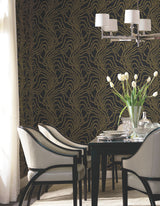 String of Pearls Gold by Ronald Redding Vine Wallpaper – York Designer Series VR1517