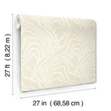String of Pearls Beige by Ronald Redding Vine Wallpaper- York Designer Series VR1518