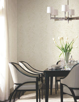 String of Pearls Beige by Ronald Redding Vine Wallpaper- York Designer Series VR1518