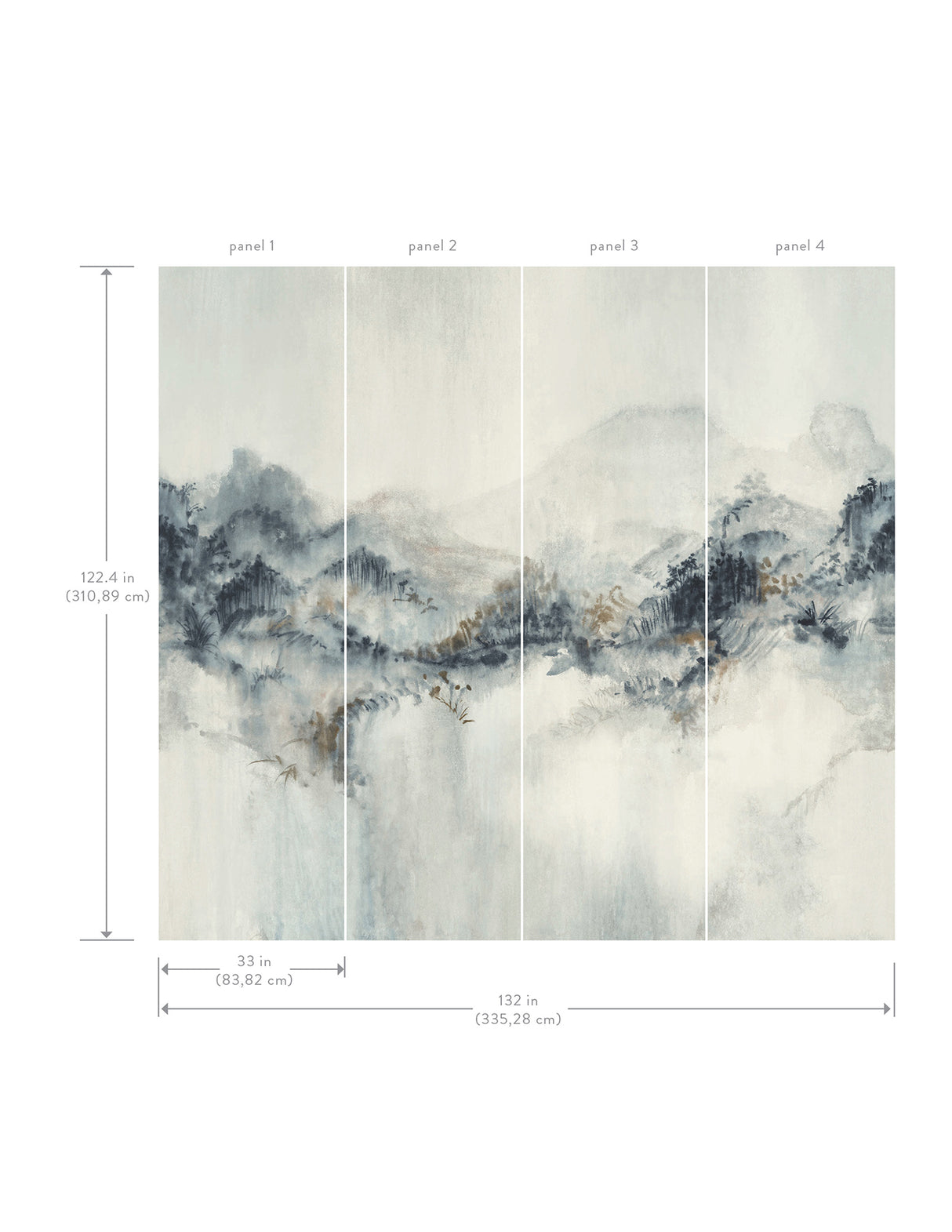 Mystic Overlook Blue by Ronald Redding Wall Mural – York Designer Series VR1519M