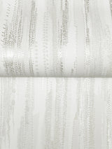 Tribeca White by Ronald Redding Texture Stripe Wallpaper – York Designer Series VR1522