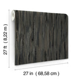 Tribeca Charcoal by Ronald Redding Texture Stripe Wallpaper- York Designer Series VR1523