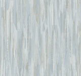 Tribeca Light Blue Texture Stripe Wallpaper by Ronald Redding – VR1524