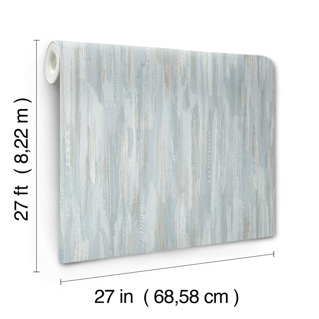 Tribeca Light Blue by Ronald Redding Texture Stripe Wallpaper- York Designer Series VR1524