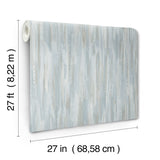 Tribeca Light Blue by Ronald Redding Texture Stripe Wallpaper- York Designer Series VR1524