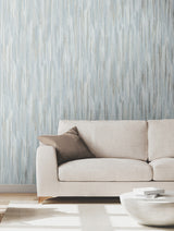 Tribeca Light Blue by Ronald Redding Texture Stripe Wallpaper- York Designer Series VR1524