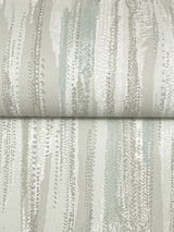 Tribeca Aqua by Ronald Redding Texture Stripe Wallpaper- York Designer Series VR1526
