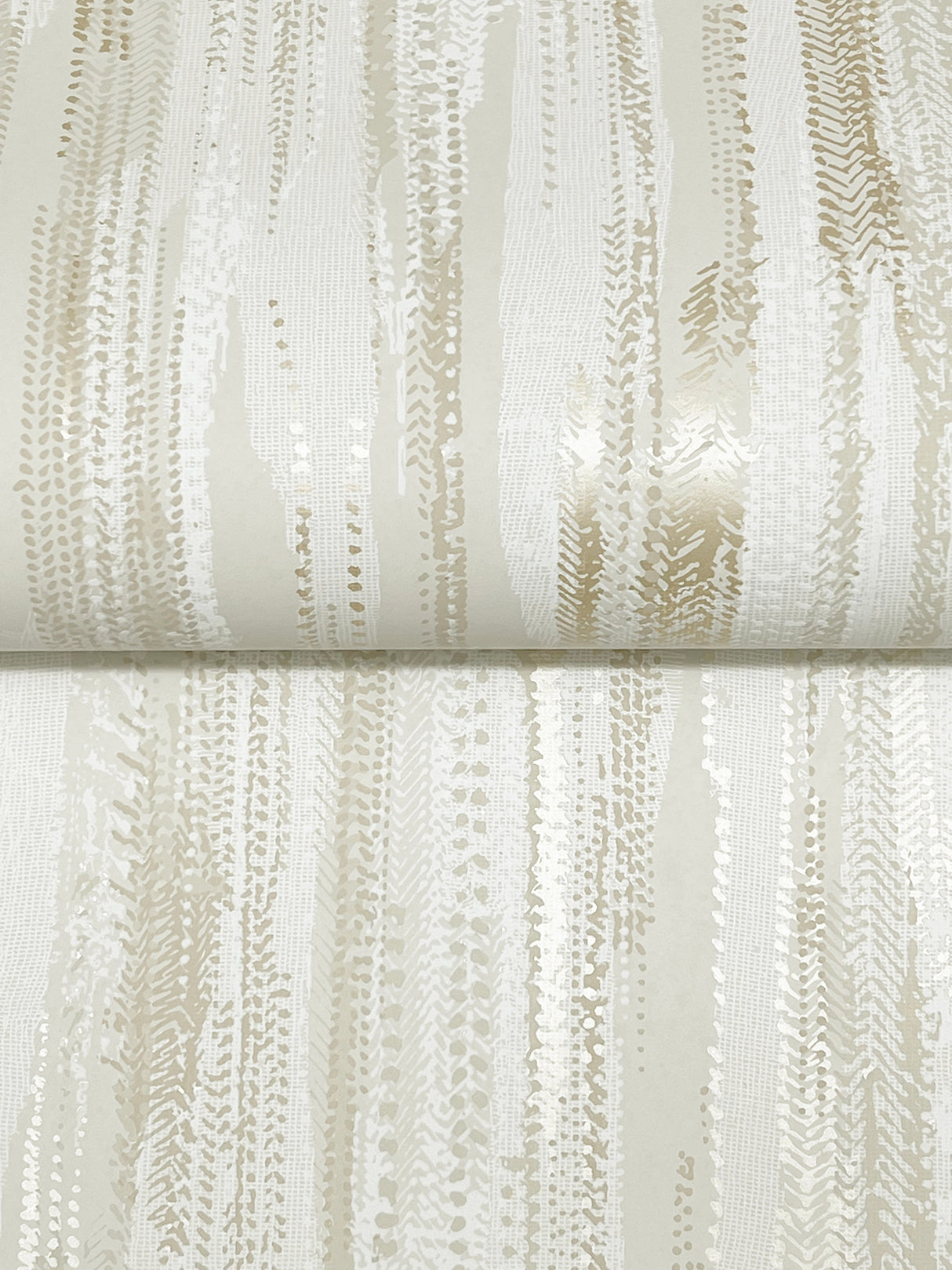 Tribeca Gold by Ronald Redding Texture Stripe Wallpaper- York Designer Series VR1527