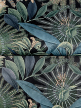 Enchanted Garden Navy by Ronald Redding Tropical Wallpaper- York Designer Series VR1532