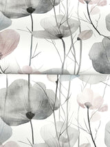 Cotswolds Poppies Grey by Ronald Redding Floral Wallpaper – York Designer Series VR1534