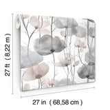 Cotswolds Poppies Grey by Ronald Redding Floral Wallpaper – York Designer Series VR1534