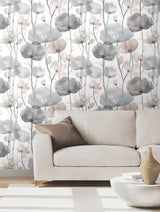 Cotswolds Poppies Grey by Ronald Redding Floral Wallpaper – York Designer Series VR1534