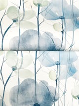 Cotswolds Poppies Blue by Ronald Redding Floral Wallpaper- York Designer Series VR1535